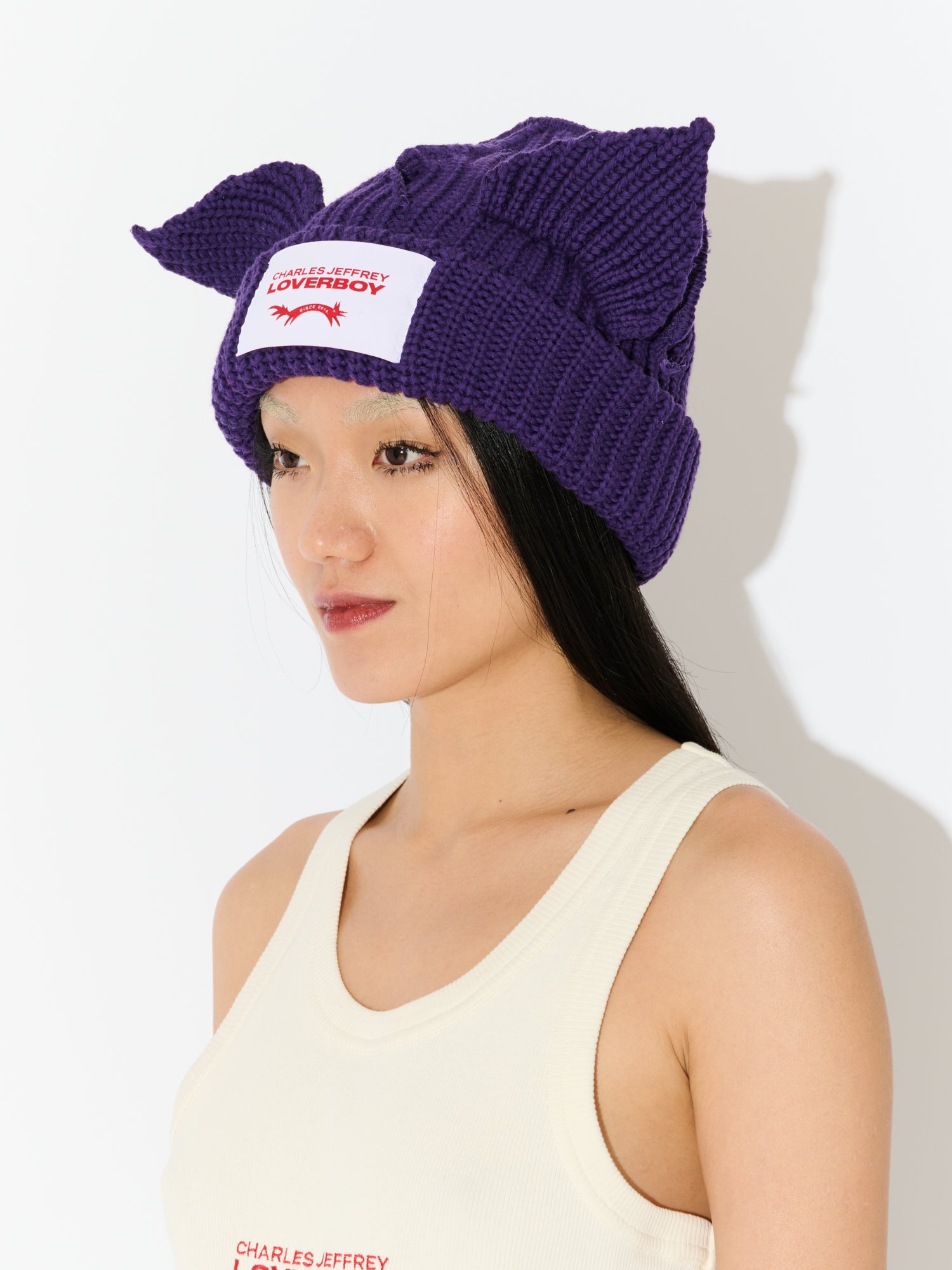CHUNKY EARS BEANIE in PURPLE - Image 4