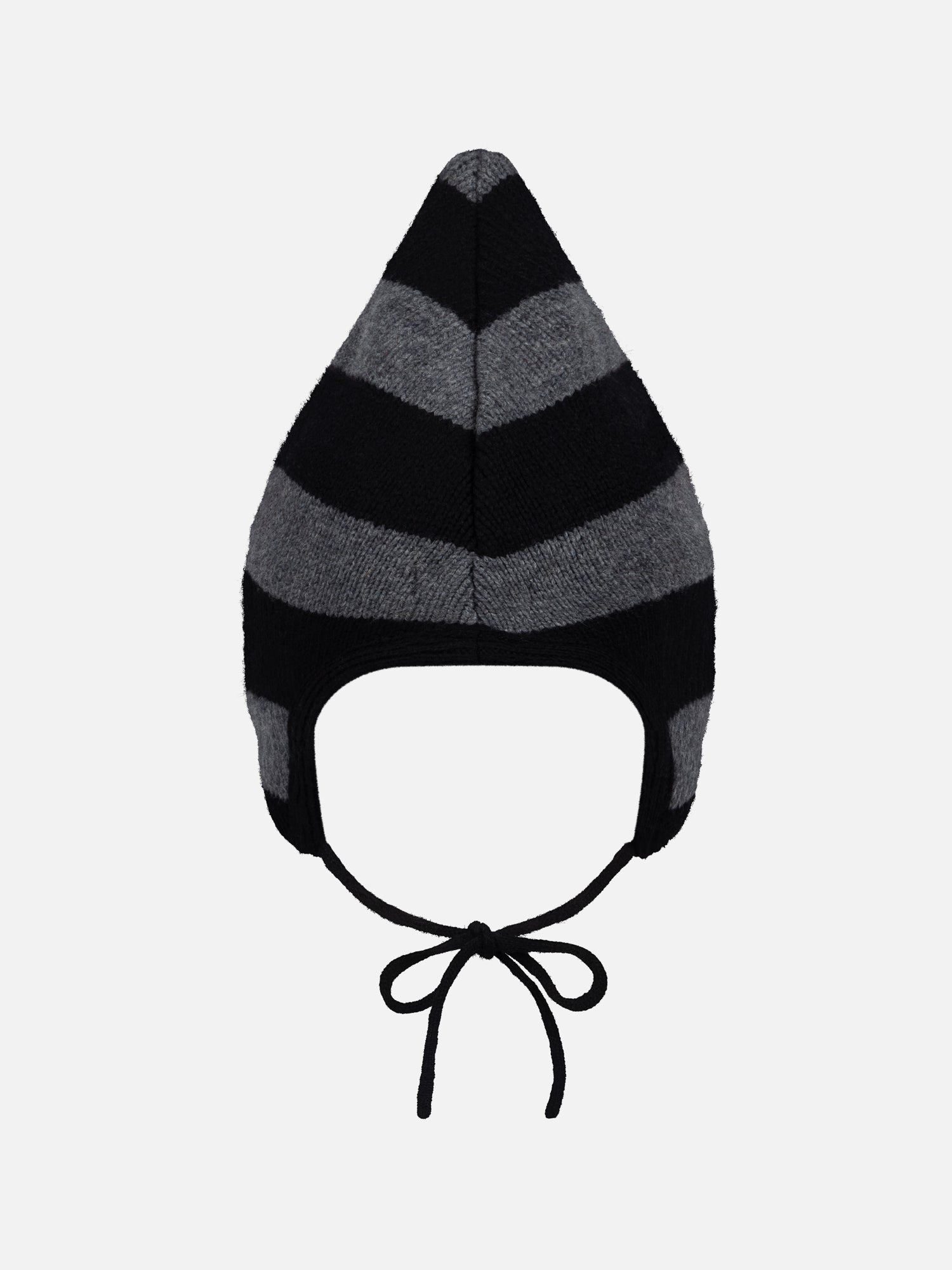 SPIKE BONNET in BLACK GREY STRIPE - Image 2