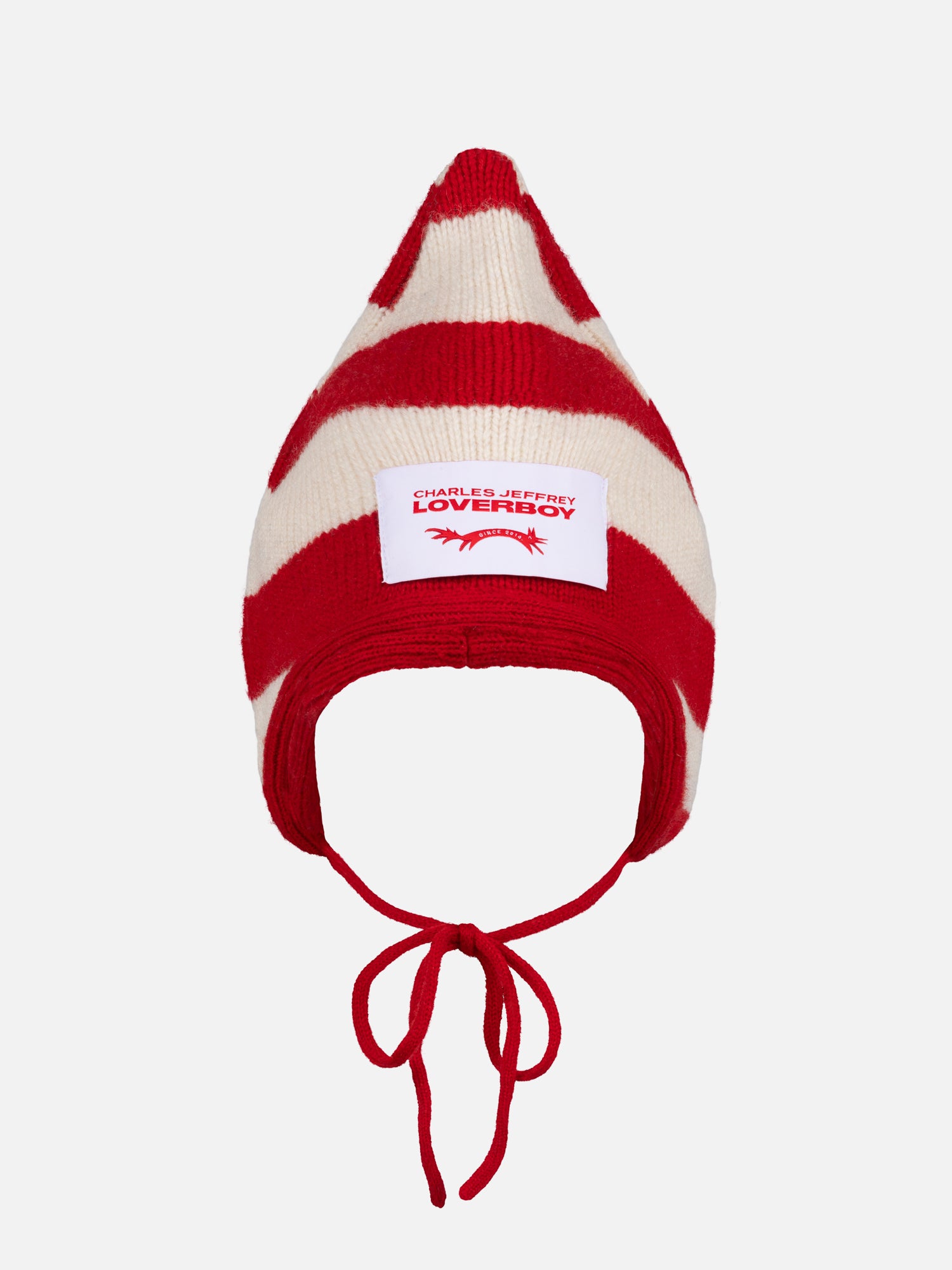 SPIKE BONNET in RED ECRU STRIPE