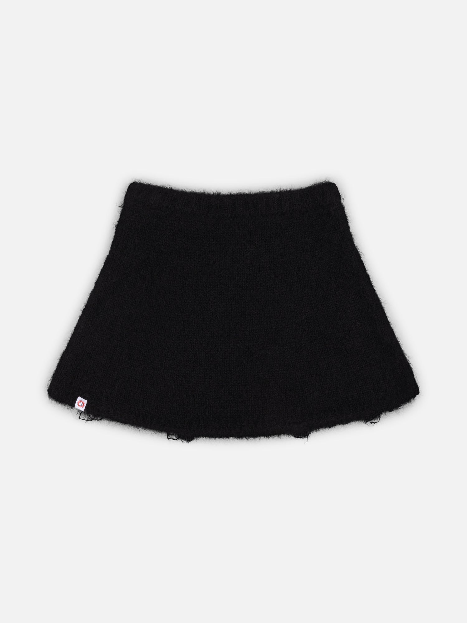 KNITTED MINI SKIRT in BLACK - Image 3