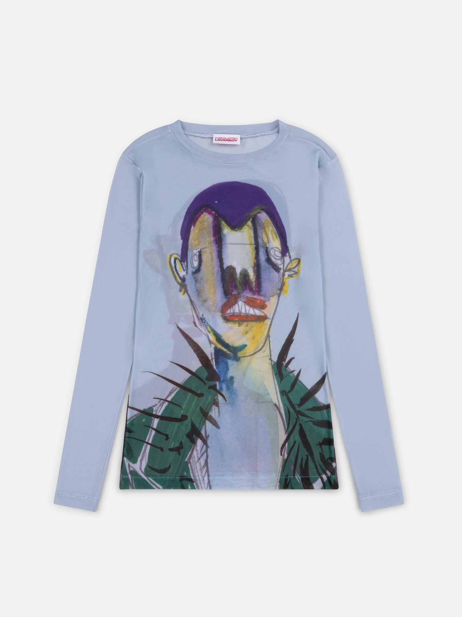 POWERMESH LONG SLEEVE TEE in BABY BLUE - Image 8