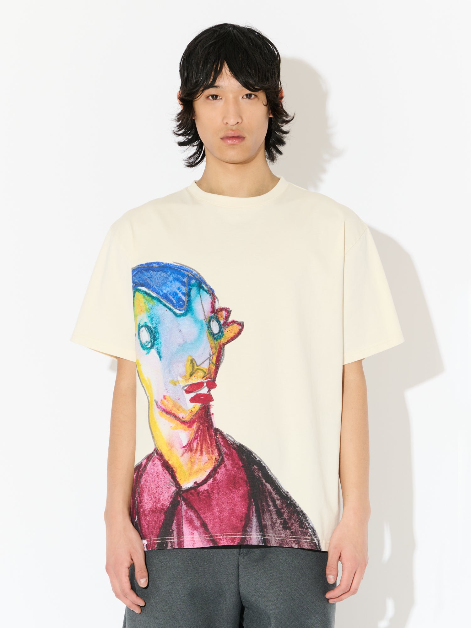 GRAPHIC SHORT SLEEVE TEE in ECRU
