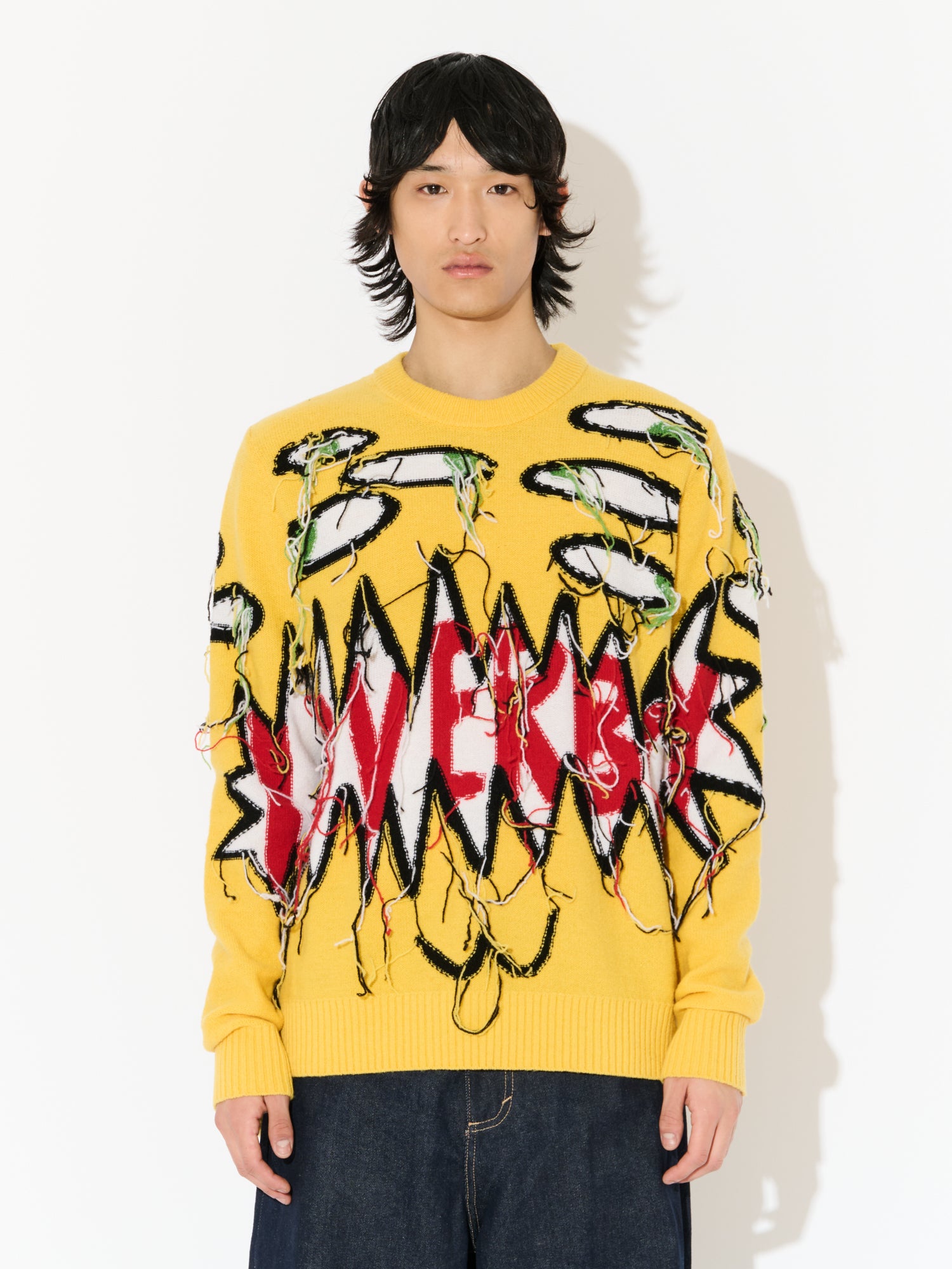 GUDDLE LOVERBOY LOGO JUMPER in YELLOW