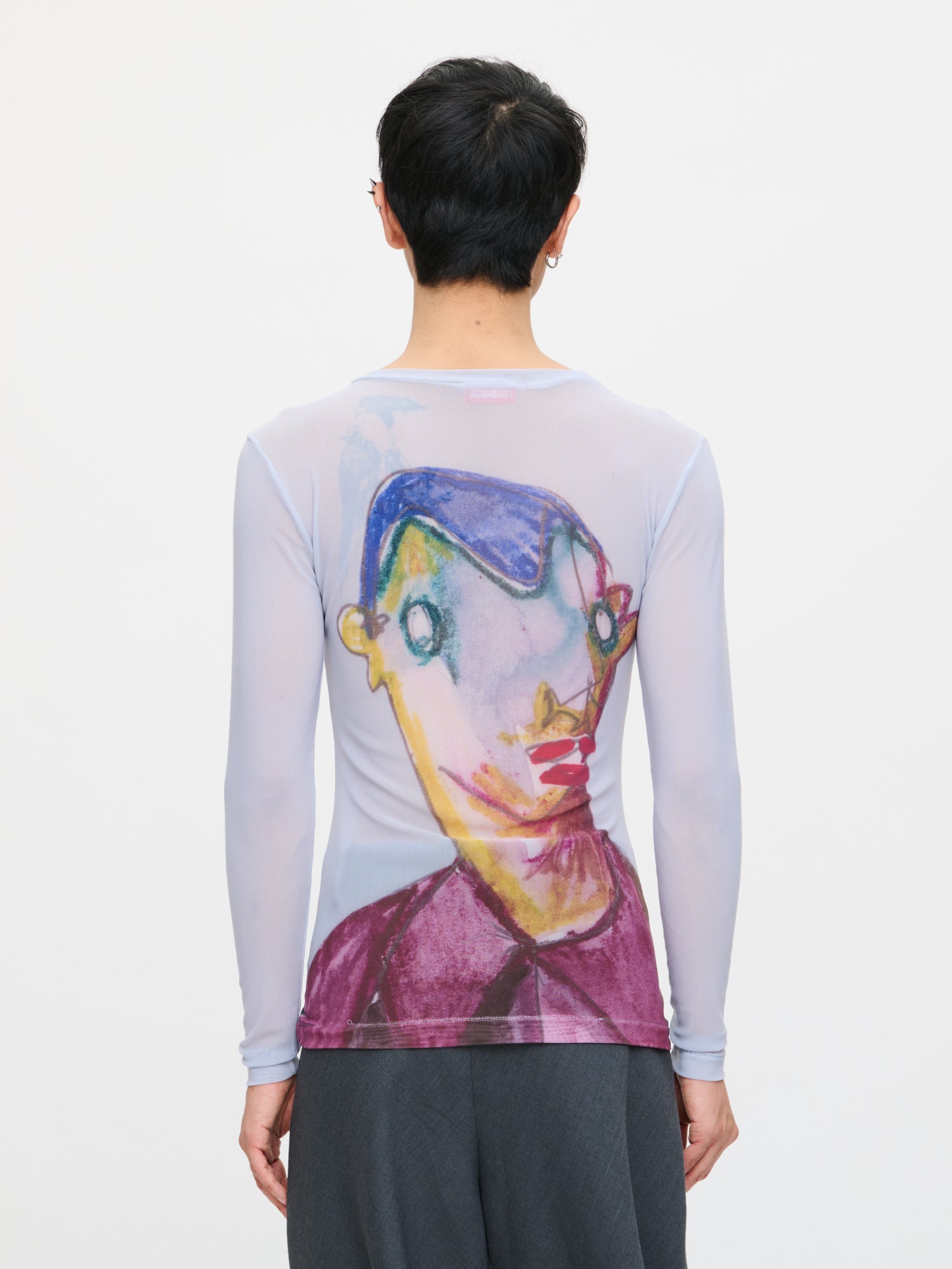 POWERMESH LONG SLEEVE TEE in BABY BLUE - Image 3