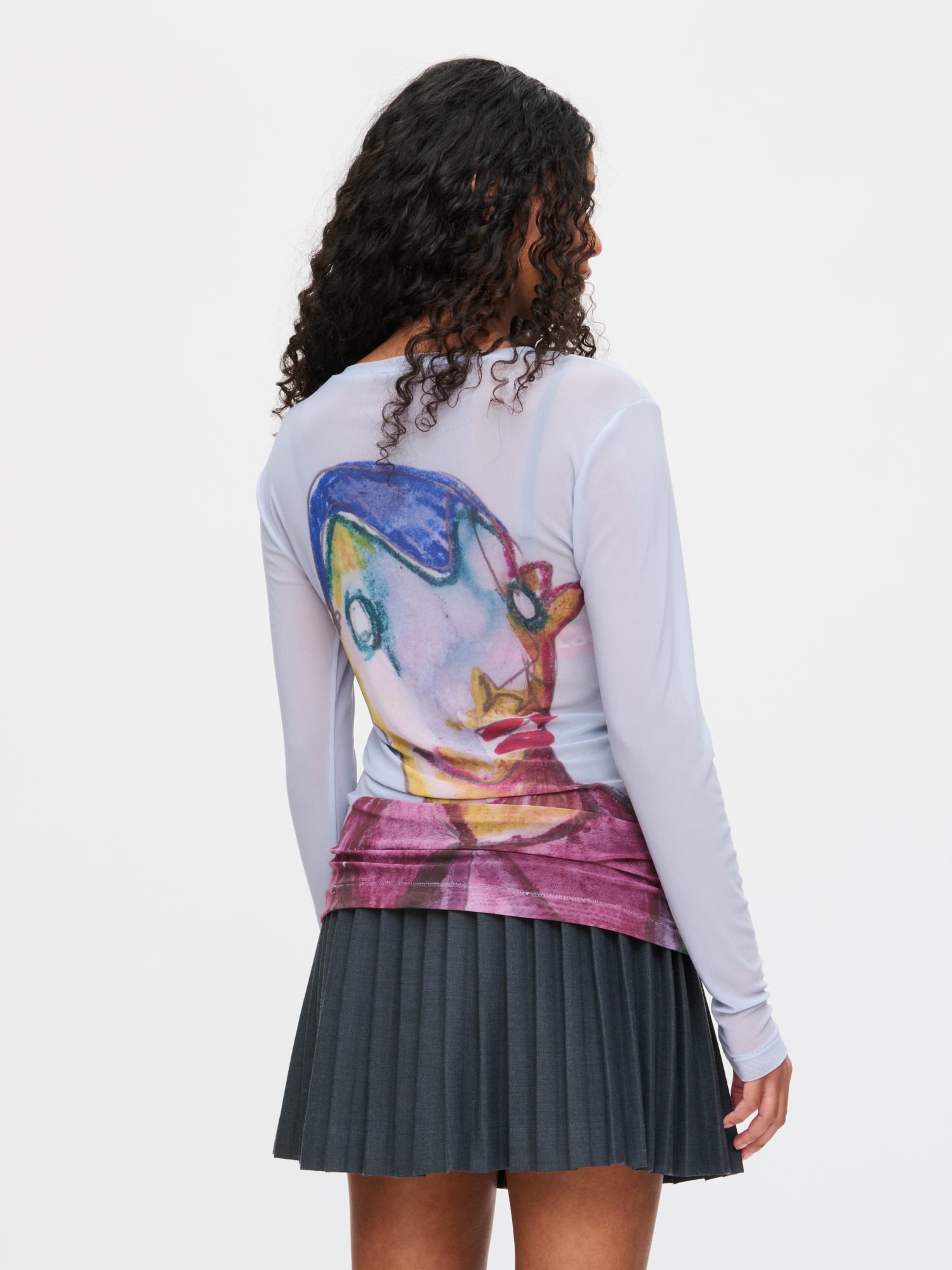 POWERMESH LONG SLEEVE TEE in BABY BLUE - Image 7